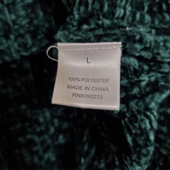 Kendall & Kylie | Soft Cozy Chenille Quarter Zip Hoodie Crop Sweater - Picture 7 of 8